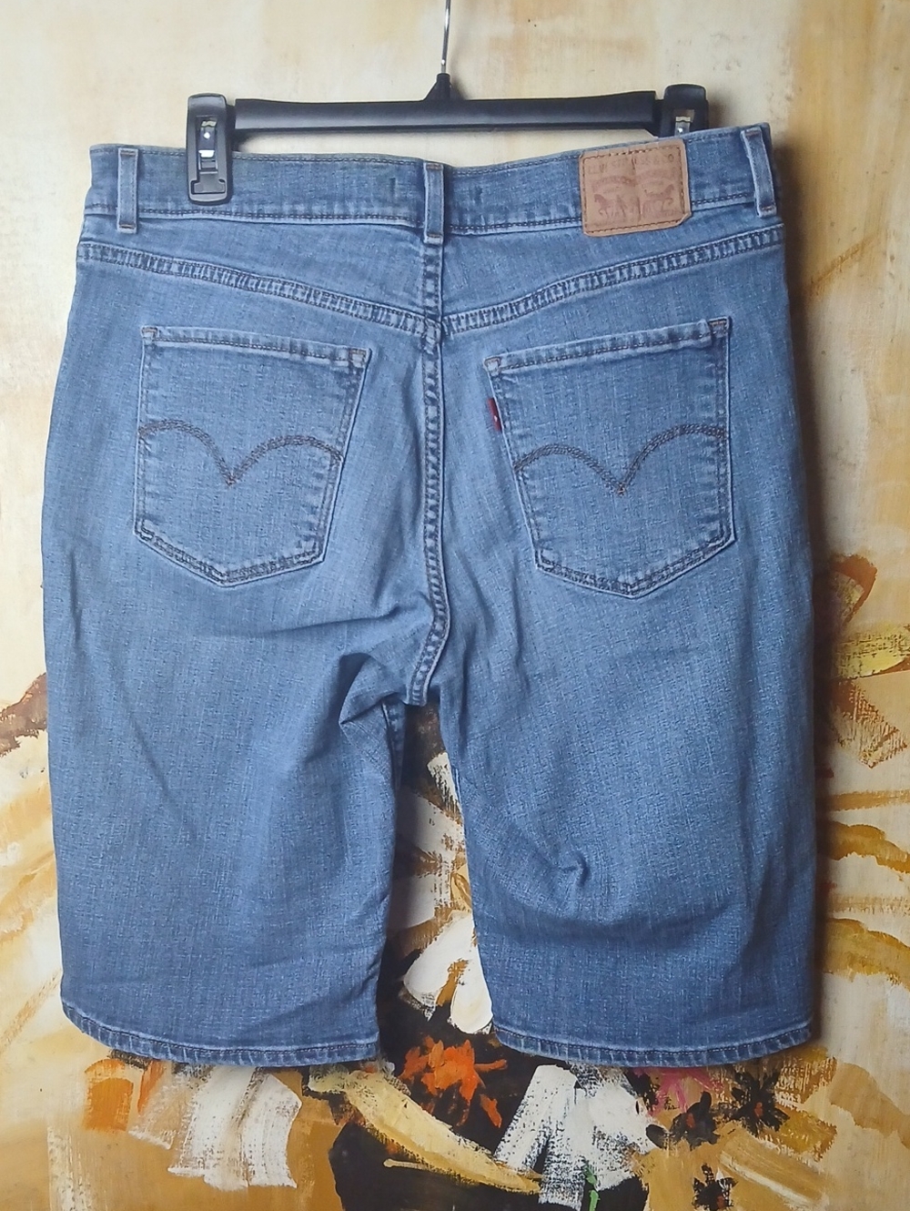 Signature Levi Strauss Classic Denim Bermuda Shorts Size 30 W30 - Picture 3 of 7